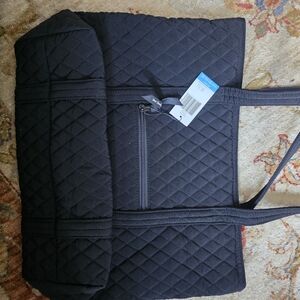 Vera Bradley Black Quilted Tote Bag
